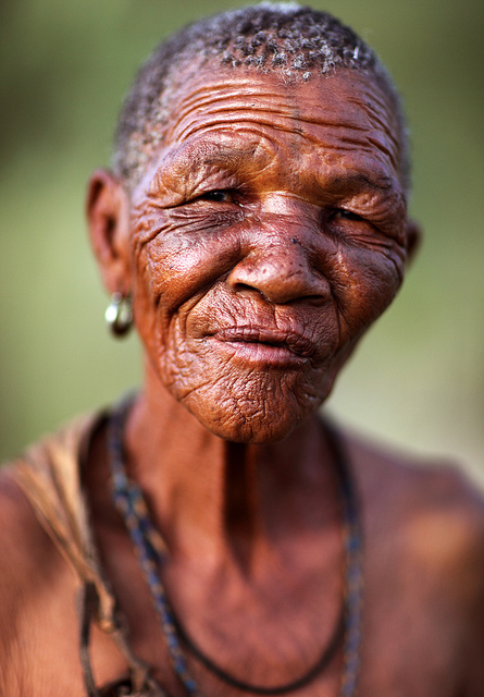 Old woman, Bushmen Old woman, Bushmen